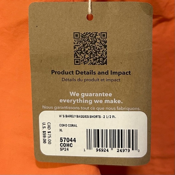 Patagonia Barely Baggies Shorts – Women’s XL – Coho Coral – 2.5" Inseam – NWT - Picture 5 of 5